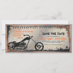 Save The Date Mariage vélo ou moto Enregistrer la date