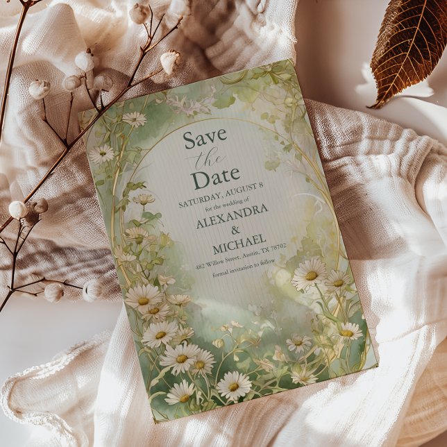 Save The Date Mariage vert d'ivoire (Créateur téléchargé)