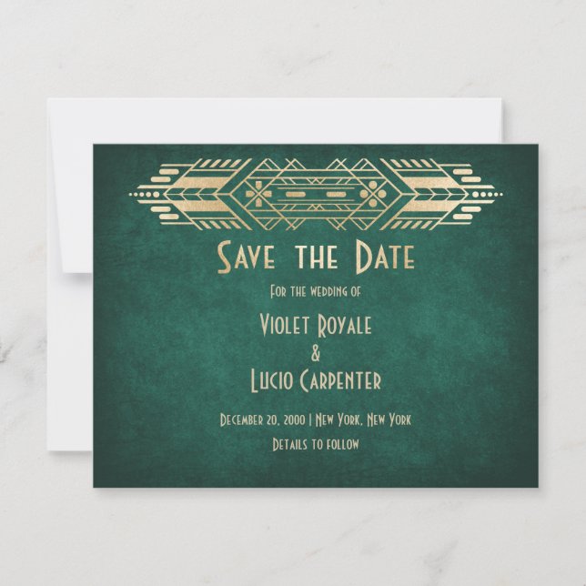 Save The Date Mariage vert du Geek de jeu vidéo (Devant)
