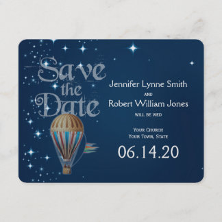 Save The Date Mariage vintage de ballons à air chaud Enregistrer