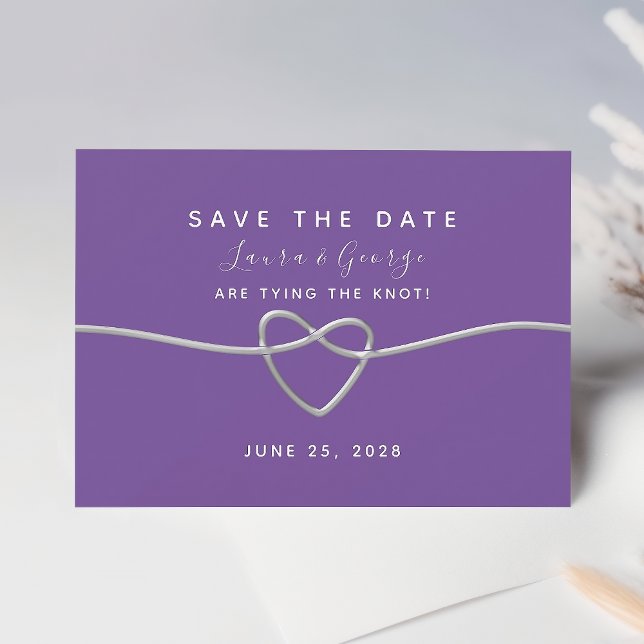Save The Date Mariage violet moderne Enregistrer la date (Créateur téléchargé)