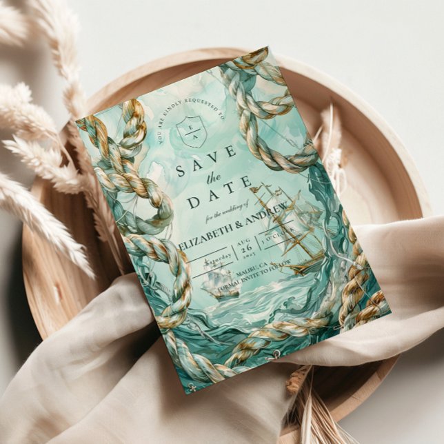 Save The Date Mariage Voyage de Corde Naustique (Créateur téléchargé)
