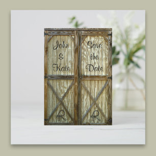 Save The Date Mariage Western Barn Door Enregistrez la Date