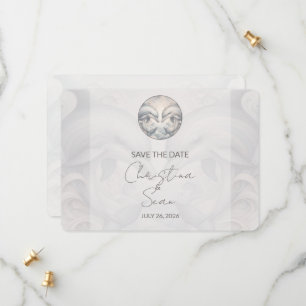 Save The Date Mariage Whimsy Dolphin Moderne Enregistrer La Cart