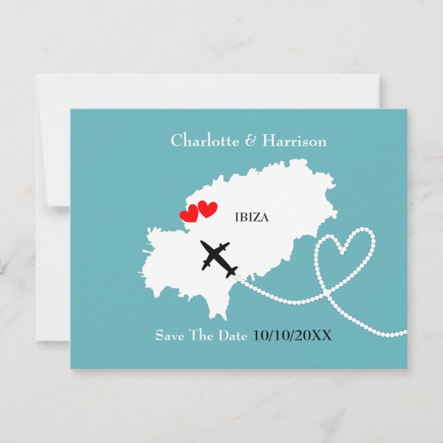 Save The Date Mariages À L'Étranger Ibiza Enregistrer La Date (Devant)