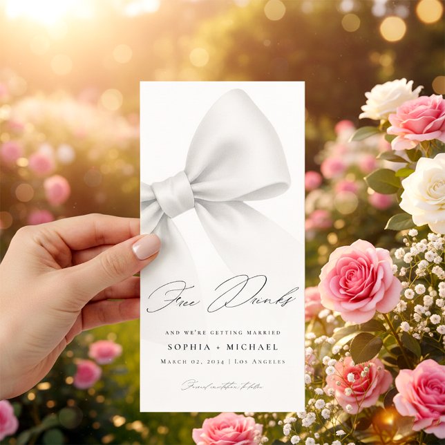 Save The Date Marque-page de mariage moderne élégant avec boisso (Créateur téléchargé)