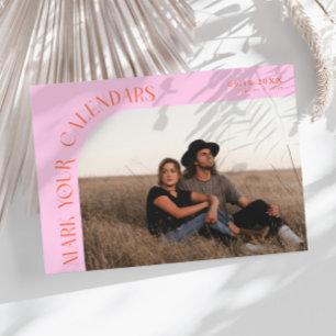 Save The Date Marquez vos calendriers Photo à cadre incurvé oran
