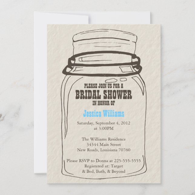 Save The Date Mason Jar Enregistrer la date (Devant)