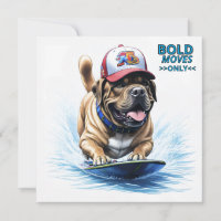 Mastiff Dogue anglais planche de surf vacances