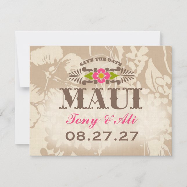 Save The Date MAUI Enregistrer Le Linge De Date (Devant)