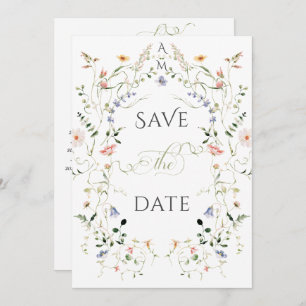 Save The Date Meadow Fleur sauvage Rustic Boho Mariage photo