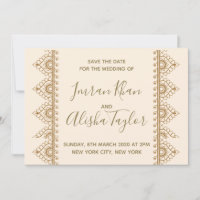 Mehendi Mariage Indien Enregistrez la date hamsa H