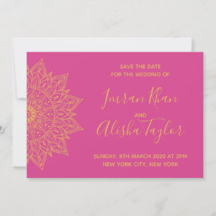 Save The Date Mehendi Mariage Indien Hamsa Henna Date à retenir