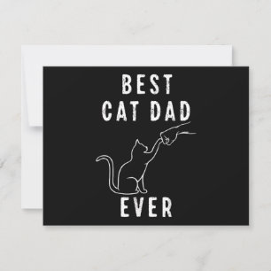 Save The Date Meilleur Papa Chat du Monde Papa Chat Paw Coup de 
