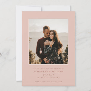 Save The Date Mélange moderne & match minimaliste poussiéreux ph