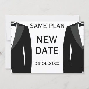 Save The Date Même plan nouvelle date mariage gay noir et blanc