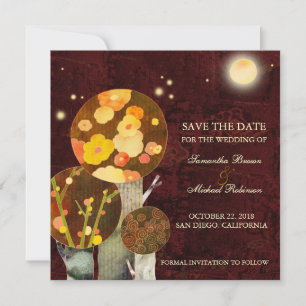 Save The Date Mercredi des arbres d'automne Whimsical Enregistre