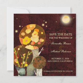 Save The Date Mercredi des arbres d'automne Whimsical Enregistre