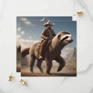 Save The Date "Merveilles du Far West : un cow-boy chevauchant u