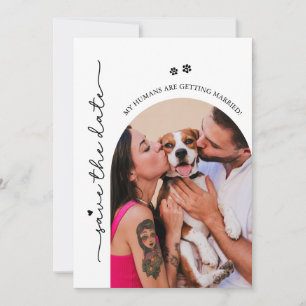 Save The Date Mes humains se marient Photo de mariage de chien