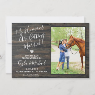 Save The Date Mes humains se marient Rustic Pet Mariage Horse