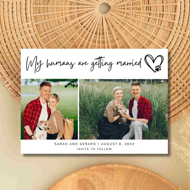 Save The Date Mes humains se marient, sauvez la date (My Humans Are Getting Married Save the Date)