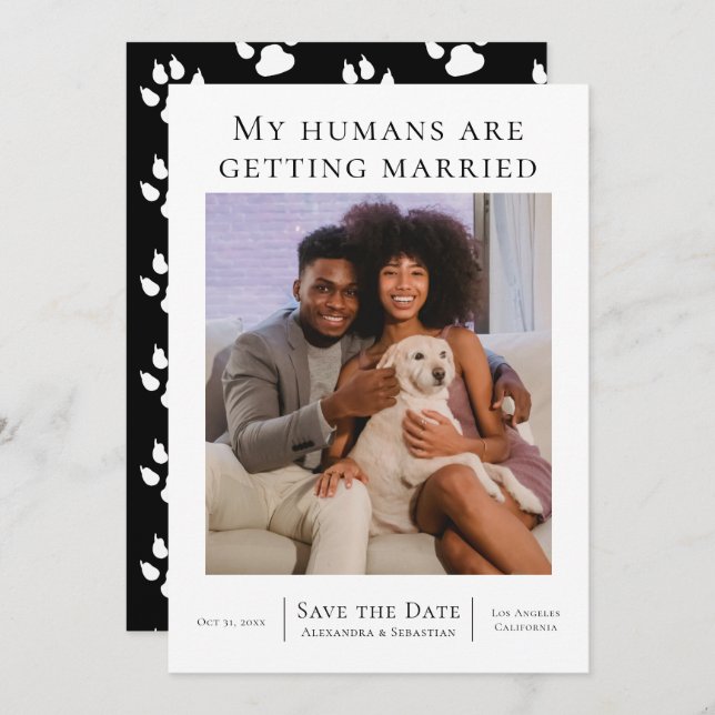 Save The Date Mes Mariages se marient Personnellement (Devant / Derrière)