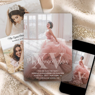 Save The Date Mes XV Moderne Quinceañera 4 Photo 15e Anniversair