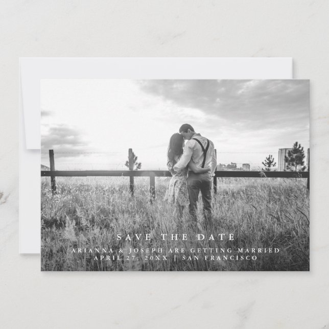 Save The Date Message Moderne | Enregistrez la Date Photo (Devant)