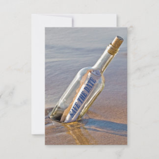 Save The Date Message "Sauver la date" dans une bouteille