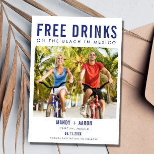 Save The Date Mexico Beach Destination Mariage Photo