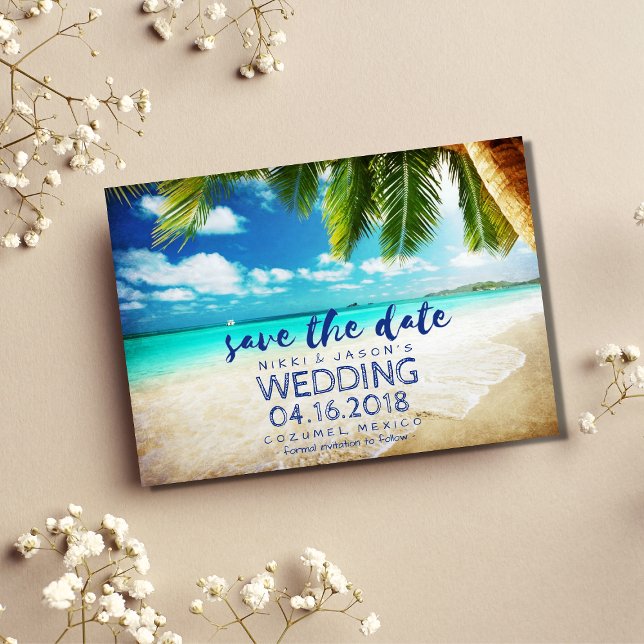 Save The Date Mexico Beach Destination Wedding Sauvez les Dates (Créateur téléchargé)