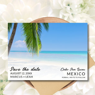 Save The Date Mexique Destination Beach Mariage Photo