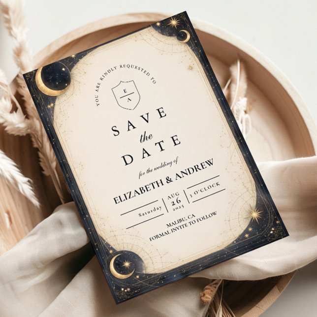 Save The Date Midnight Celestial Garden Wedding (Créateur téléchargé)