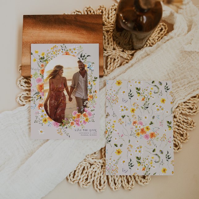 Save The Date Midsummer | Florales Romantiques d'Automne Photo  (Créateur téléchargé)