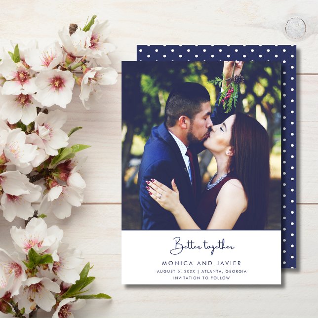 Save The Date Mieux Ensemble Mariage photo (Better Together Photo Wedding Save The Date)