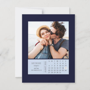 Save The Date Mini calendrier minimal moderne Enregistrer la pho