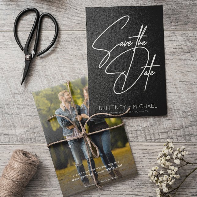 Save The Date Mini main Lettré noir (Créateur téléchargé)