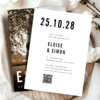Mini moderne Grand Gras Monogramme Photo QR Code