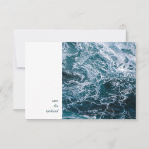 Save The Date Mini photo moderne Blue Ocean Mariage Week-end