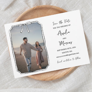 Save The Date Miniature minimaliste noir et blanc intemporelle m