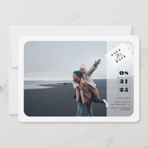 Save The Date Minimal moderne Décontracté Enregistrer la photo d