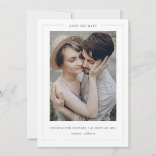 Save The Date Minimal Simple Élégant Moderne Enregistrer la phot