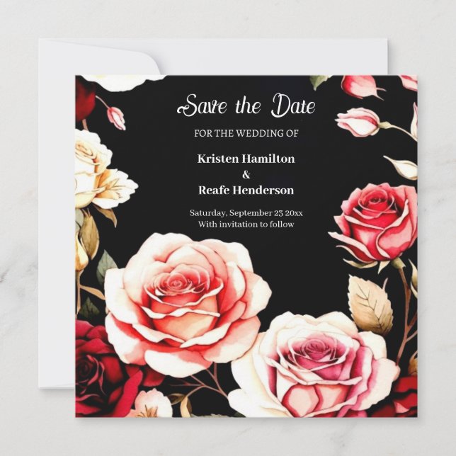 Save The Date Minimalisme romantique de Bourgogne (Devant)