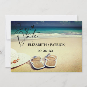 Save The Date Minimaliste chic, plage tropicale