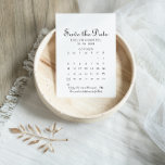 Save The Date Minimaliste de calligraphie Enregistrer le calendr<br><div class="desc">Cette calligraphie minimaliste enregistrer le calendrier date est parfait pour un mariage rustique. Le design présente une belle calligraphie noire dans un arrière - plan blanc pour agrémenter votre événement.</div>