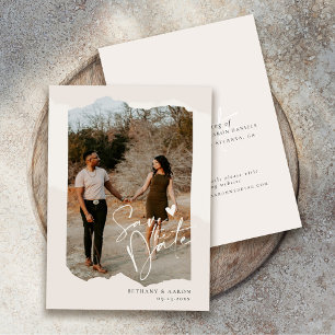 Save The Date Minimaliste Enregistrer La Date, Boho Mariage Phot