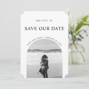 Save The Date Minimaliste Enregistrer la date simple avec photo