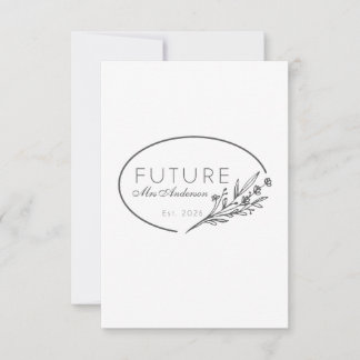Save The Date Minimaliste Floral Future Mme Établie 2026 Sauvega