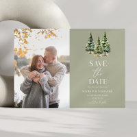 Minimaliste hiver Pine neige arbres Mariage photo